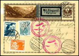 7262 Österreich: 1929, Mittelmeerfahrt, Auflieferung Friedrichshafen, 10 G Bild-Ganzsachenkarte Mit Zufrankatur Und Alle - Other & Unclassified