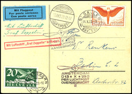 7270 Schweiz: 1929, Hollandfahrt, Auflieferung Friedrichshafen Mit Abwurf Amsterdam, Karte Aus ST.GALLEN 11.X. Mit Flugp - Sonstige & Ohne Zuordnung