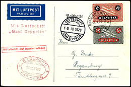 7271 Schweiz: 1929, Balkanfahrt, Auflieferung Friedrichshafen Mit Bordpoststempel-Type C Vom 16.10. Und Abwurf Bukarest, - Other & Unclassified