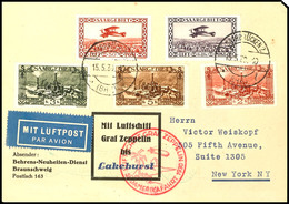 7280 Saarland: 1930, Südamerikafahrt, Auflieferung Friedrichshafen Bis Lakehurst, Vordruckkarte Mit Beidseitiger Guter F - Sonstige & Ohne Zuordnung