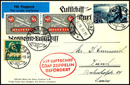 7285 Schweiz: 1930, Voralbergfahrt Mit Abwurf Bregenz, Alte Delag-Karte Aus ROMANSHORN 5.V. Mit Vorderseitigem Ankunftss - Sonstige & Ohne Zuordnung