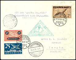 7304 Schweiz: 1931, Islandfahrt, Auflieferung Friedrichshafen, Brief Aus ROMANSHORN 29.VI. Mit Guter Flugpostfrankatur V - Sonstige & Ohne Zuordnung