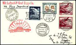 7309 Liechtenstein: 1931, Polarfahrt, Auflieferung Friedrichshafen Bis D. Malygin, Brief Aus TRIESENBERG 20.VII. Mit Hoc - Andere & Zonder Classificatie