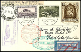 7319 Saargebiet: 1931, 2. Südamerikafahrt, Anschlussflug Berlin Bis Brasilien, Fotokarte Aus SAARBRÜCKEN 11.9. Mit Guter - Other & Unclassified