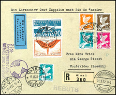 7325 Schweiz: 1932, 1. Südamerikafahrt, Auflieferung Friedrichshafen, R-Brief Aus OLTEN 19.III. Mit Guter Frankatur Nach - Autres & Non Classés