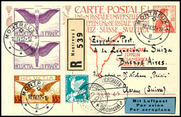7327 Schweiz: 1932, 4. Südamerikafahrt, Auflieferung Friedrichshafen, 10 C. Ganzsachenkarte Mit Guter Zufrankatur Als R- - Autres & Non Classés