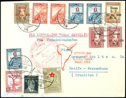 7328 Türkei: 1932, 4. Südamerikafahrt, Anschlussflug Berlin Bis Recife, Brief Aus ISTAMBUL 25.V. Mit Bunter Frankatur Al - Autres & Non Classés