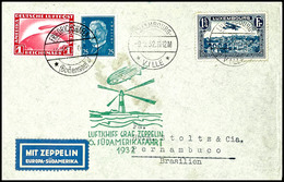 7338 Luxemburg: 1932, 6. Südamerikafahrt, Auflieferung Friedrichshafen, Brief Aus LUXEMBOURG 9.9. Mit 1 1/3 Fr. Flugpost - Autres & Non Classés