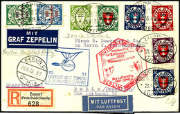 7349 Danzig: 1933, 3. Südamerikafahrt Mit Anschlussflug Berlin, R-Larte Aus ZOPPOT LUFTPOST 28.6. Mit Hochwertiger Frank - Andere & Zonder Classificatie