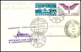 7353 Schweiz: 1933, 8. Südamerikafahrt, Auflieferung Friedrichshafen, Fotokarte Aus ROMANSHORN 30.IX. Mit Guter Flugpost - Sonstige & Ohne Zuordnung