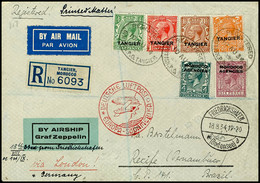 7365 Britische Post In Marokko - Tanger: 1932, 6. Südamerikafahrt, Auflieferung Friedrichshafen, R-Brief Aus TANGER 10.A - Autres & Non Classés