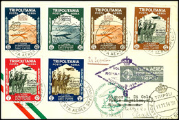 7371 Tripolitanien: 1934, 12. Südamerikafahrt (Weihnachtsfahrt) Mit Zuleitung Sonderflug Mogadisco - Rom, Brief Mit Fünf - Autres & Non Classés