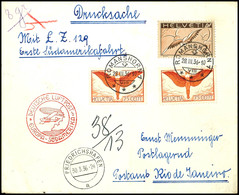 7378 Schweiz: 1936, 1. Südamerikafahrt, Drucksachen-Umschlag Aus ROMANSHORN 29.III. Mit Flugpostfrankatur Via Friedrichs - Sonstige & Ohne Zuordnung