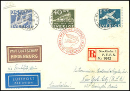 7386 Schweden: 1936, 2. Nordamerikaflug, Auflieferung Frankfurt Mit Best.-Stempel "c", R-Brief Aus STOCKHOLM 15.5. Nach  - Sonstige & Ohne Zuordnung