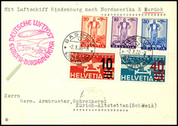 7390 Schweiz: 1936, 10. Nordamerikafahrt, Karte Aus BASEL 2.X. Mit Bunter Frankatur, Adressiert Nach Zürich, Pracht, Kat - Sonstige & Ohne Zuordnung