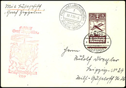 7392 Danzig: 1939, Fahrt Nach Kassel, Brief Aus DANZIG 5 LUFTPOST 27.7. Mit 2 1/2 G. Flugpost Via Frankfurt Nach Leipzig - Other & Unclassified