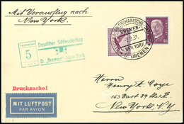 7407 1931, D. Bremen 5.9, Umschlag Mit Dt. Seepostaufgabe Vom 2.9. Und Sonder-Cachet In Die USA, Pracht, Katalog: K87d B - Autres & Non Classés