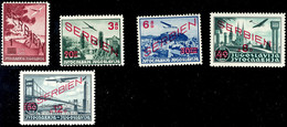 7424 1 D. Auf 10 D. Bis 12 D. Auf 50 D. Flugpost-Aufdruckausgabe Kpl., Postfrisch, Pracht, Katalog: 26/30 ** - Andere & Zonder Classificatie