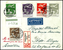 7431 50 Öre Grau Und 1 Kr. Braun Flugpost Sowie Flugpostausgabe 1925 Kpl. (dabei 10 Öre Aus Bogenecke Mit Bogen-Nummer)  - Denmark