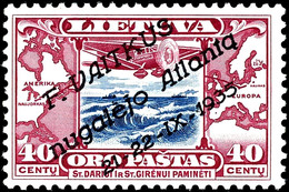 7459 40 C. Atlantikflug Von Feliksas Vaitkus, Postfrisch, Tadellos, Signiert Mikulski Und Georg Bühler Sowie Fotoattest  - Lituanie