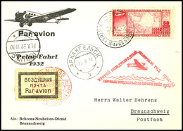 7471 50 K. 2. Internationales Polarjahr Auf Flugpostkarte Mit Ersttagsflugpoststempel Vom 26.8. Via Berlin Mit Allen Ste - Andere & Zonder Classificatie