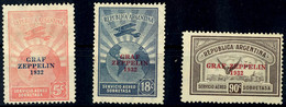 7487 5 C. - 90 C. Zeppelin-Aufdruckausgabe 1932 Kpl. Postfrisch, Pracht, Fotoattest Sieger BPP, Katalog: 384/86 ** - Autres & Non Classés