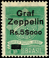 7492 Rs. 5 $ 000 Auf 1300 R Graf Zeppelin, Ungebraucht, Pracht, Katalog: Zp10 * - Other & Unclassified