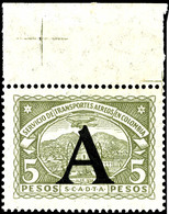 7498 5 C. Bis 5 Pes. Mit Maschinenaufdruck "A", Kpl. Satz Inkl. 20 C. Grau, Ungebraucht/postfrisch, Zum Teil Mit Rand Un - Autres & Non Classés