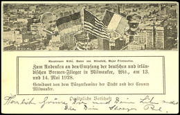 7505 1928, 12.4., 1. Transatlantikflug Von Ost Nach West Mit Der "BREMEN" (Junkers W 33) Mit H.Köhl, J. Fitzmaurice Und  - Andere & Zonder Classificatie