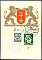 8842 DR Mi-Nr. 717 Und 762 Auf Postkarte Mit Danziger Wappen Mit Ersttags-Sonderstempel "Berlin 12.01.1941" Und Stempel  - Sonstige & Ohne Zuordnung