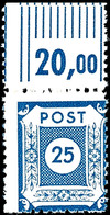 8865 25 Pf Postmeisterdurchstich Klotzsche Tadellos Postfrisch Vom Oberrand, Tiefst Gepr. Ströh BPP, Mi. 250.-, Katalog: - Sonstige & Ohne Zuordnung