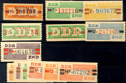 8875 Dienstmarken B, Wertstreifen In Billettform, Michel-Nummern 22 Orig, 24, 25 Na, 31I, 30II, III, IV Und V-X Je Tadel - Other & Unclassified
