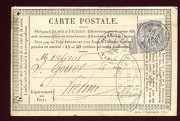 Carte Précurseur De Reims Pour Vienne En 1878 - Precursor Cards