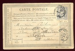 Carte Précurseur De Bernay Pour Rouen En 1877 - Precursor Cards