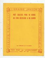 Buvard, LIBRAIRIE JANSON ,  La Librairie D'occasion ,104 Rue De LONGCHAMP ,Paris , Frais Fr 1.55 E - Otros & Sin Clasificación