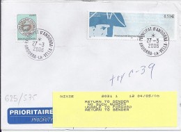 TP N° 625+DIVERS  SUR LETTRE DU 27.03.06 POUR LES USA - Covers & Documents