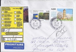 TP N° 628 + DIVERS SUR LETTRE  DU 12.06.06 POUR L'AFRIQUE DU SUD - Lettres & Documents