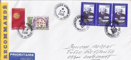 TP N° 629x3 + DIVERS  SUR LETTRE  RECOMMANDEE DU 31.07.06 POUR LA FRANCE+POSTE RESTANTE - Briefe U. Dokumente