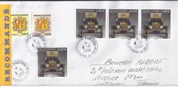 TP N° 630x4 + DIVERS  SUR LETTRE RECOMMANDEE  DU 4.09.06 POUR LA FRANCE - Storia Postale