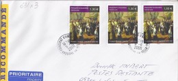 TP N° 631x3  SUR LETTRE RECOMMANDEE DU 6.11.06 POUR LA FRANCE+POSTE RESTANTE - Storia Postale