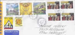 TP N° 632x4 + DIVERS  SUR LETTRE RECOMMANDEE DU 4.12.06 POUR LA FRANCE+POSTE RESTANTE - Covers & Documents