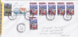 TP N° 636x6 + DIVERS  SUR LETTRE RECOMMANDEE DU 26.02.07 POUR LA FRANCE+POSTE RESTANTE - Briefe U. Dokumente