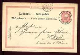 Entier Postal De Colmar Pour Paris En 1886 - Covers & Documents