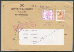 S 71 (papier Epacar) Et 84 Sur Lettre De Bruxelles 1987 Vers Marseille + Retour à L'envoyeur - 15003 - Andere & Zonder Classificatie