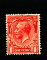 GREAT BRITAIN - 1912  KGV  1d  RED  WMK ROYAL CYPHER  MINT NH  SG 357 - Ungebraucht