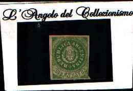 71758) ARGENTINA 1862 1 V. DEL 10C. ARMOIRES VERDE-GIALLO  N.6C MNH** II* - Unused Stamps