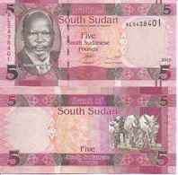 South Sudan  P-11  5 Pounds   2015  UNC - Zuid-Soedan