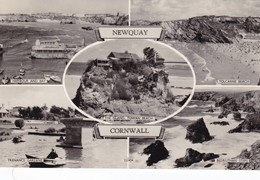 Postcard Newquay Cornwall Multiview RP By Verland Views My Ref  B12373 - Newquay