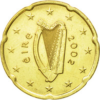 IRELAND REPUBLIC, 20 Euro Cent, 2002, TTB+, Laiton, KM:36 - Ierland