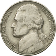 Monnaie, États-Unis, Jefferson Nickel, 5 Cents, 1964, U.S. Mint, Philadelphie - 1938-42: Vorkriegszeit